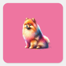 ポメラニア犬犬 スクエアシール