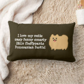 ポメラニア犬犬 |私は私のかわいこちゃん熱狂するおもしろいが大好き… ランバークッション (ブランケット)