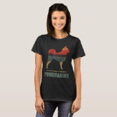 ポメラニア犬犬 Tシャツ (正面フル)