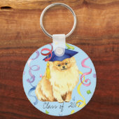 ポメラニア犬科 キーホルダー (正面)