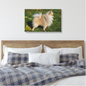 ポメラニア犬立地 キャンバスプリント (インサイチュ (寝室))