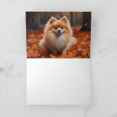 ポメラニア犬紅葉秋インスパイア カード (内部)