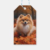 ポメラニア犬紅葉秋インスパイア ギフトタグ (裏面)