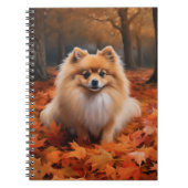 ポメラニア犬紅葉秋インスパイア ノートブック (正面)