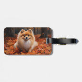 ポメラニア犬紅葉秋インスパイア ラゲッジタグ (裏面横)