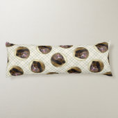 ポメラニア犬絵を描ズオレンジセーブルオリジナルドッグアート ボディピロー (裏面)