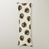 ポメラニア犬絵を描ズオレンジセーブルオリジナルドッグアート ボディピロー (正面縦)