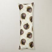 ポメラニア犬絵を描ズオレンジセーブルオリジナルドッグアート ボディピロー (裏面 (縦))