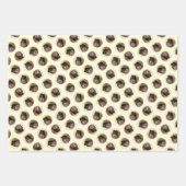 ポメラニア犬絵を描ズオレンジセーブルオリジナルドッグアート ラッピングペーパーシート (正面)