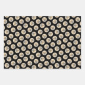 ポメラニア犬絵を描ズオレンジポムオリジナルドッグアート ラッピングペーパーシート (正面3)