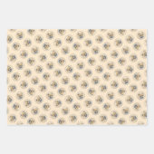 ポメラニア犬絵を描ズオレンジポムオリジナルドッグアート ラッピングペーパーシート (正面)