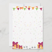 ポメラニア犬誕生日招待状 招待状 (裏面)