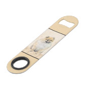 ポメラニア犬(オレンジ絵画色) - Dog Artオリジナル スピード栓抜き (裏面アングル)