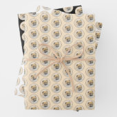 ポメラニア犬(オレンジ絵画色) - Dog Artオリジナル ラッピングペーパーシート (インサイチュ)