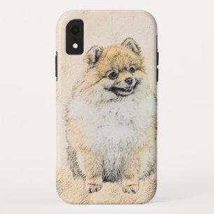 ポメラニア犬(オレンジ絵画色) - Dog Artオリジナル iPhone XRケース