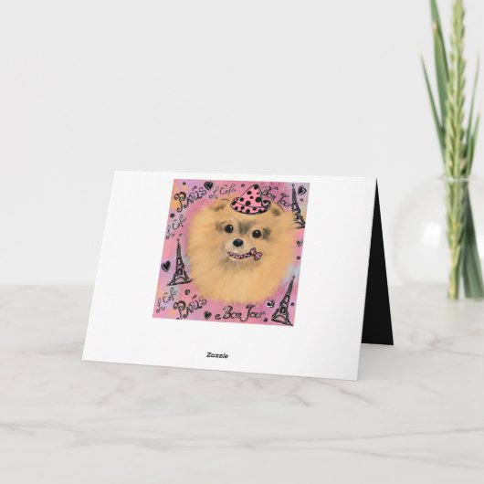 ポメラニア犬 カード (裏面)