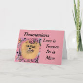 ポメラニア犬 カード (正面)