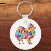 ポメラニア犬 キーホルダー (正面)