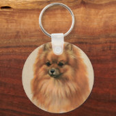 ポメラニア犬 キーホルダー (正面)