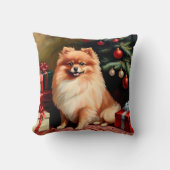 ポメラニア犬 クッション (正面)