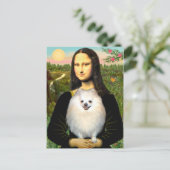 ポメラニア犬（クリーム） – モナリザ ポストカード (スタンド正面)