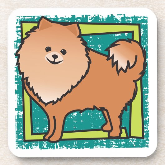 ポメラニア犬 コースター (正面)