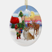 ポメラニア犬 セラミックオーナメント (右)