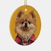ポメラニア犬 セラミックオーナメント (右)