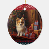 ポメラニア犬 セラミックオーナメント (左)