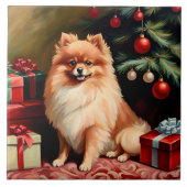 ポメラニア犬 タイル (正面)