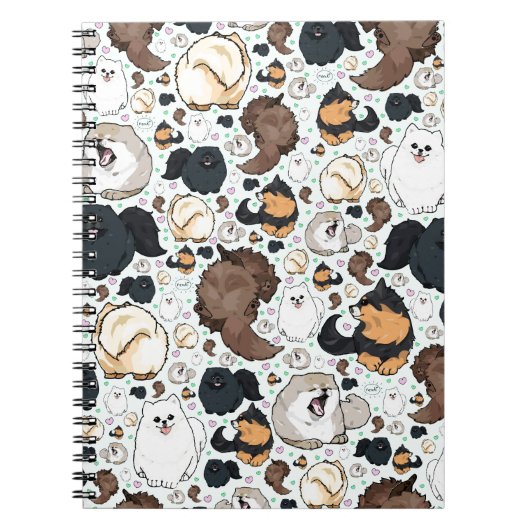 ポメラニア犬 ノートブック (正面)