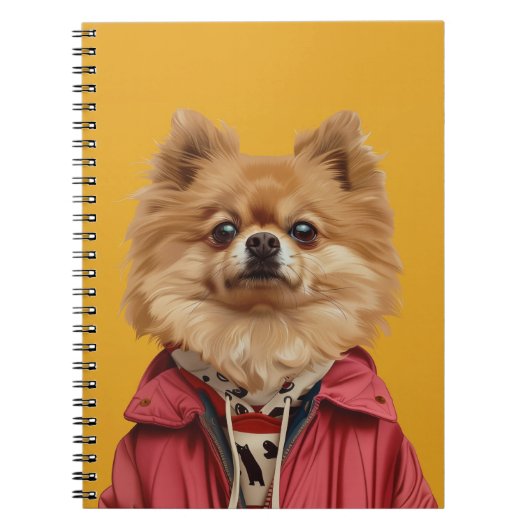 ポメラニア犬 ノートブック (正面)