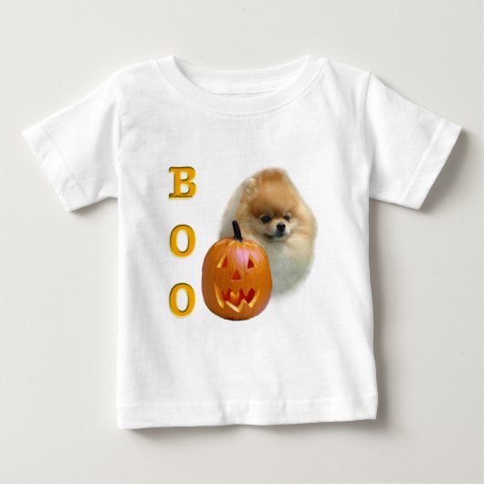 ポメラニア犬 ベビーTシャツ (正面)