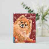 ポメラニア犬 ポストカード (スタンド正面)