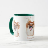 ポメラニア犬 マグカップ (正面左)