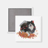 ポメラニア犬 マグネット (正面/裏面)