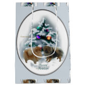 ポメラニア犬 ミディアムペーパーバッグ (裏面)