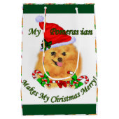 ポメラニア犬 ミディアムペーパーバッグ (裏面)