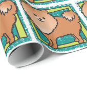 ポメラニア犬 ラッピングペーパー (ロールコーナー)