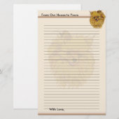 ポメラニア犬 便箋 (正面/裏面)