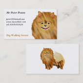 ポメラニア犬 名刺 (正面/裏面)