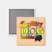 ポメラニア犬_敏捷性ギフト マグネット (正面/裏面)