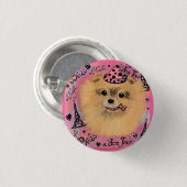 ポメラニア犬 缶バッジ (正面&裏面)