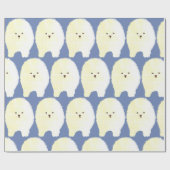 ポメラニア犬、Flufftかわいい犬の包装紙 ラッピングペーパー (フラット)