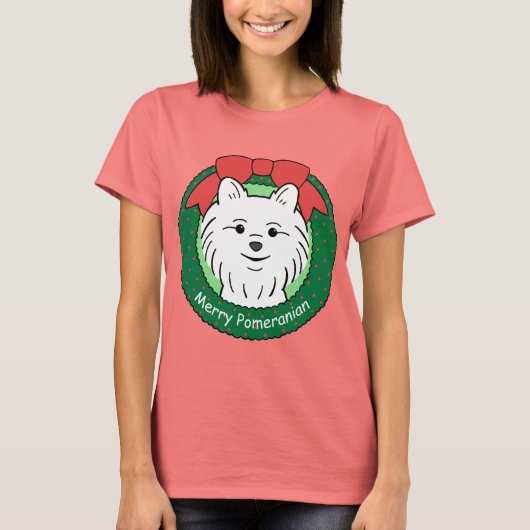 ポメラニア犬 Tシャツ (正面)