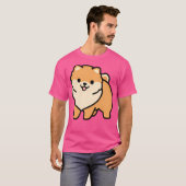 ポメラニア犬 Tシャツ (正面フル)