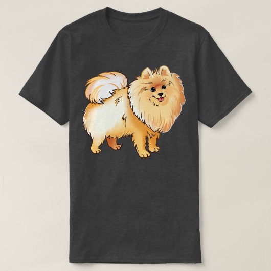 ポメラニア犬 Tシャツ (デザイン正面)