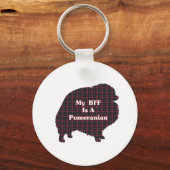 ポメラニア犬BFFギフト キーホルダー (正面)