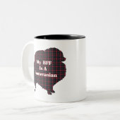 ポメラニア犬BFFマグ ツートーンマグカップ (正面左)