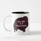 ポメラニア犬BFFマグ ツートーンマグカップ (左)
